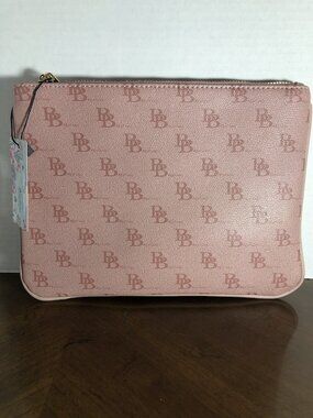 Brentano Logo Pouch In Blush 10” x 7.5”